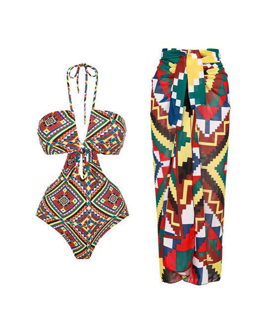 'Abstract Queen' Swim Suit