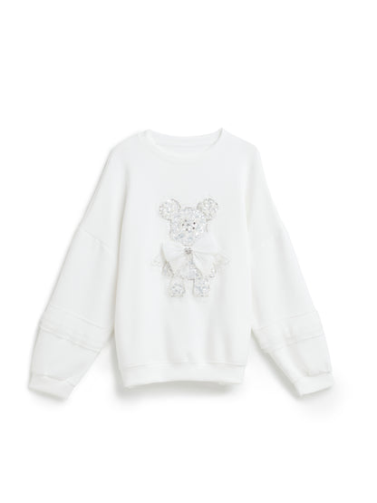 'Lola Bear' embellished sweatshirt