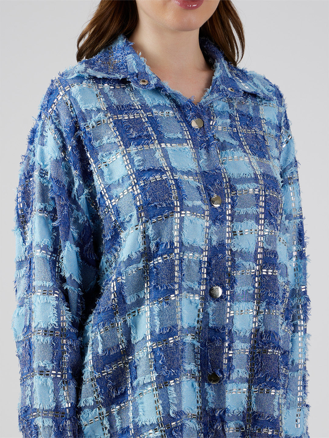 Ixia' Textured Checks shirt