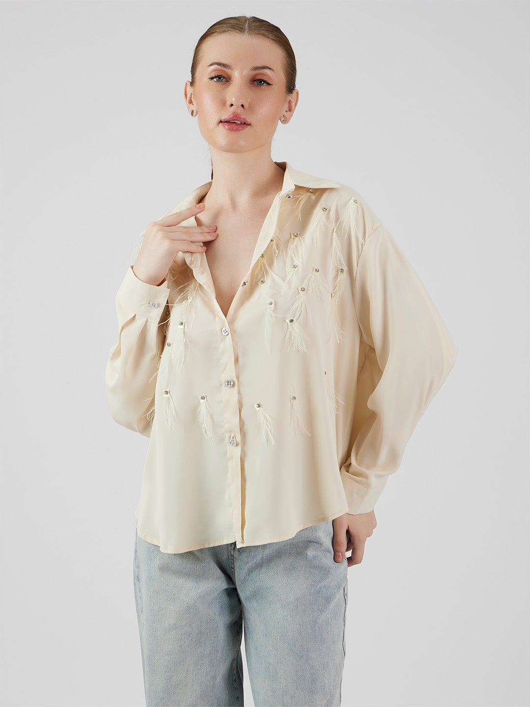 Ethra' Embellished Shirt