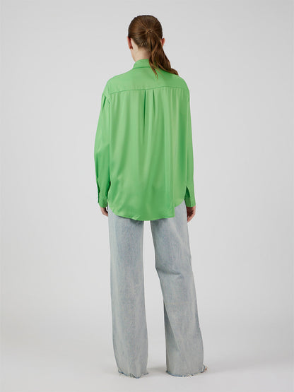 Posy' Appliqué Green Shirt