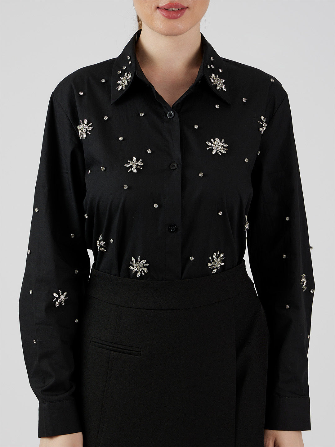 Classic Pattern Black Shirt