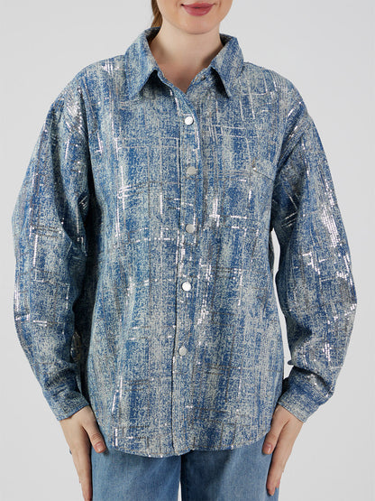 Elara' Vintage Denim Shirt