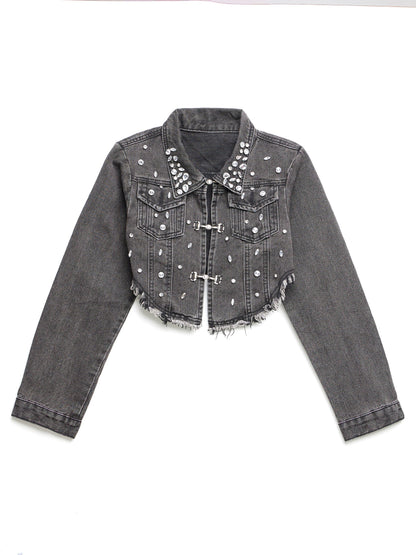 Diamond Studded Denim Jacket