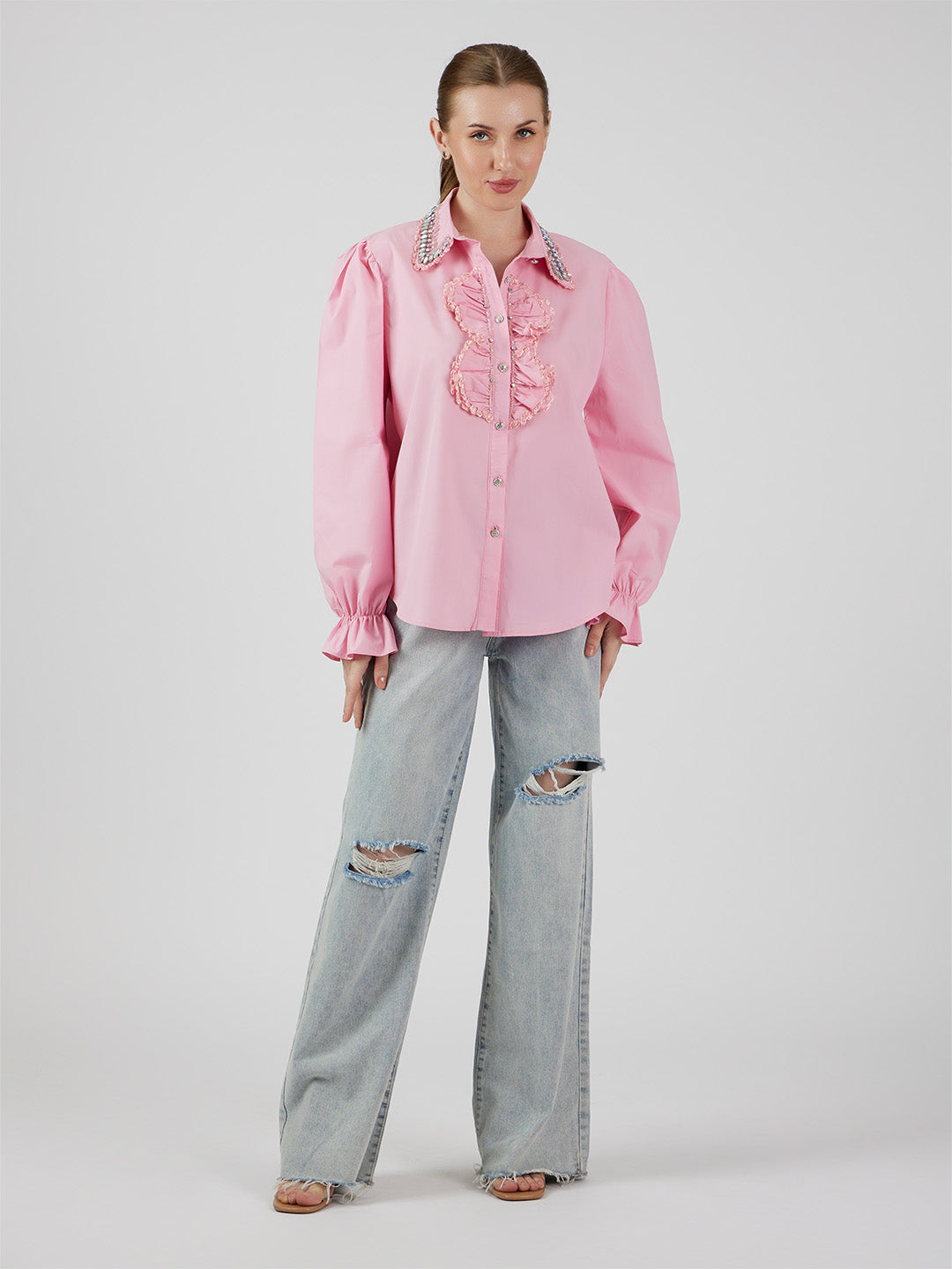 Sorbet' Ruffled Shirt