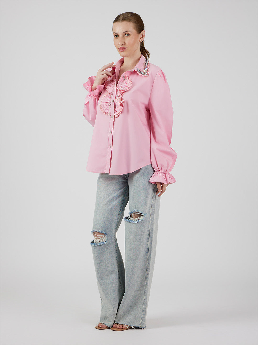 Sorbet' Ruffled Shirt