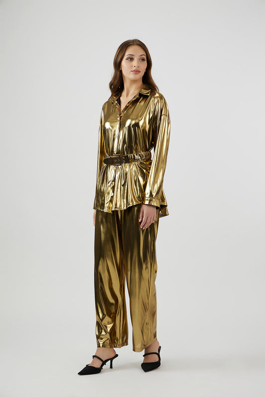 'Scarlett' metallic Co-ord set