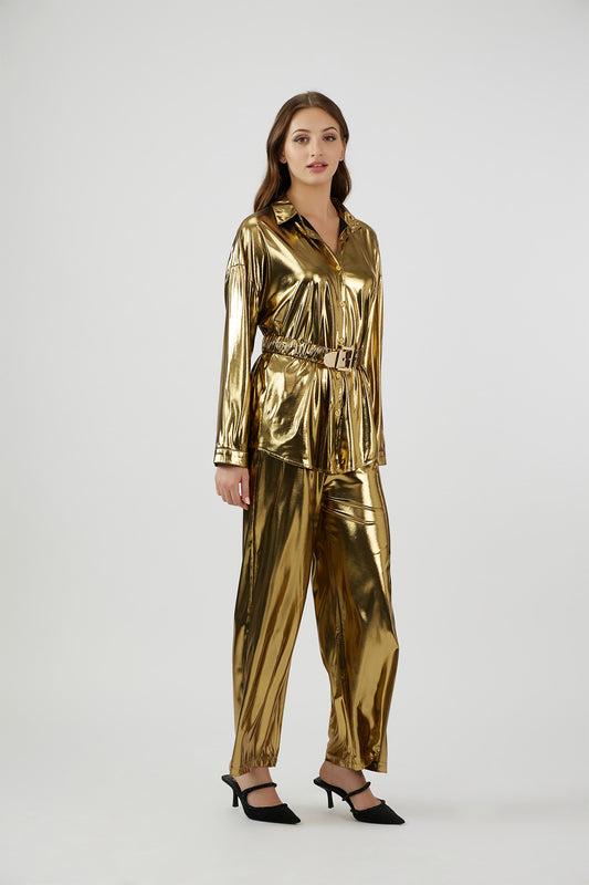 'Scarlett' metallic Co-ord set