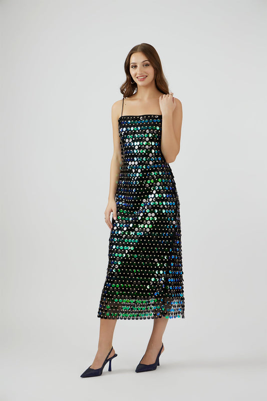 'Bella' sequined midi dress