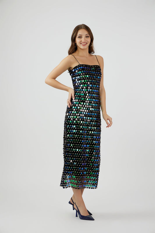 'Bella' sequined midi dress