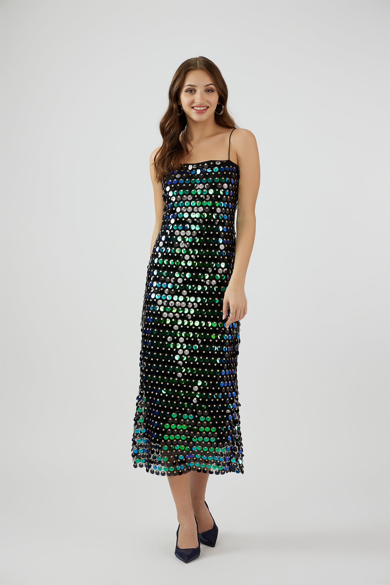 'Bella' sequined midi dress