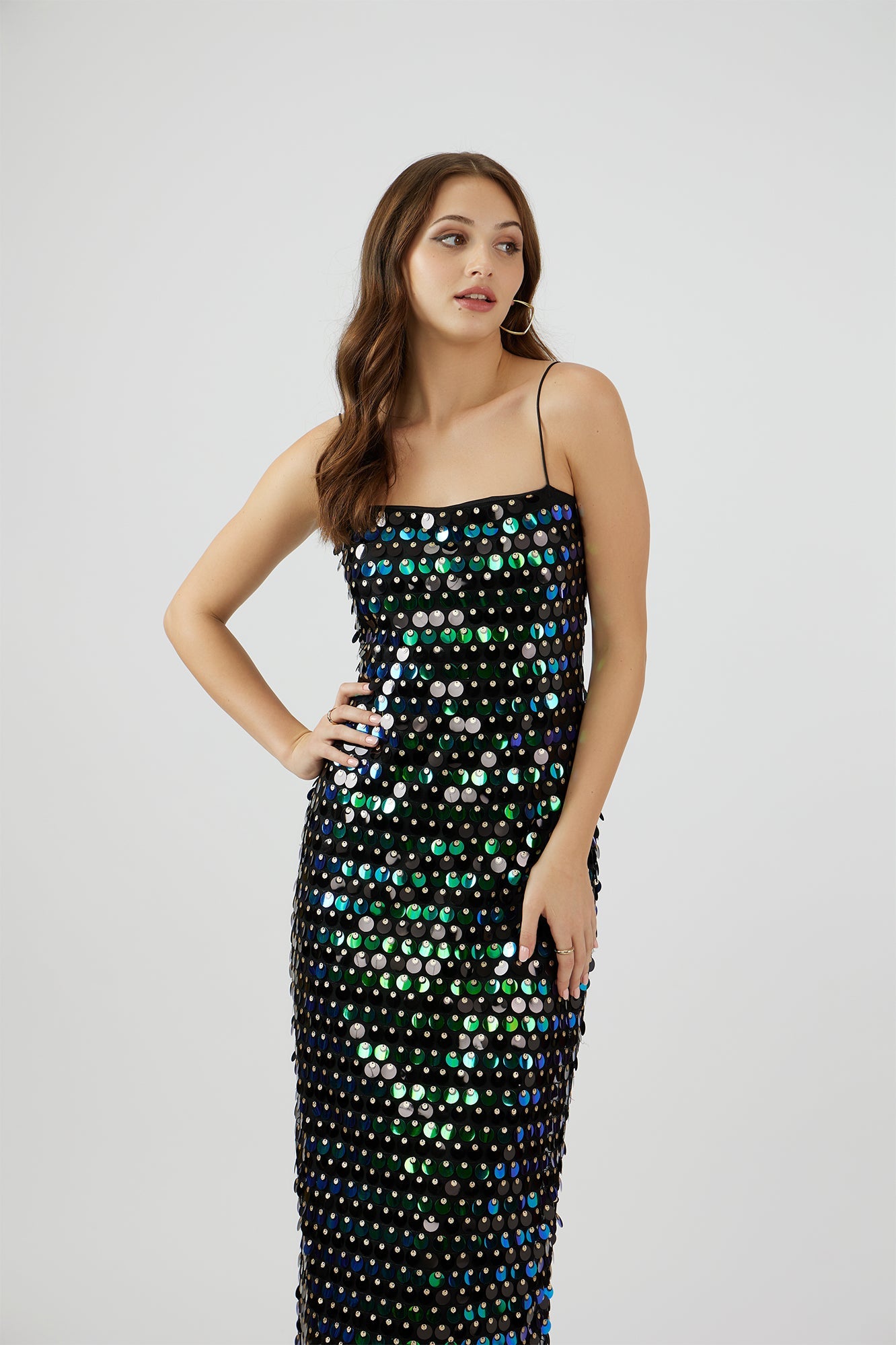 'Bella' sequined midi dress